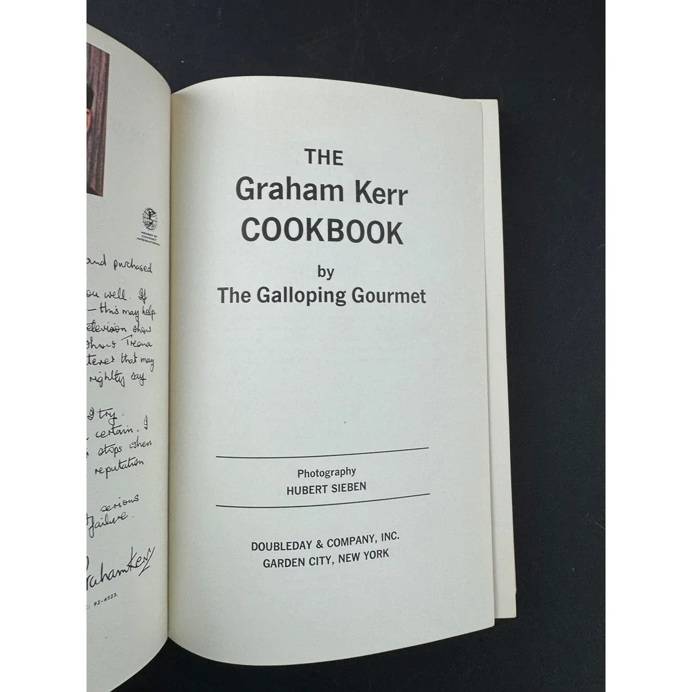 The Graham Kerr‎ Cookbook Galloping Gourmet Vintage 1969 Hardcover Doubleday